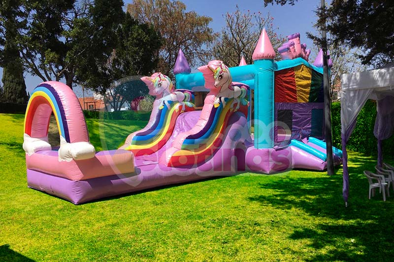 Unicornio Mega Rainbow — renta de inflables en CDMX (foto 2)