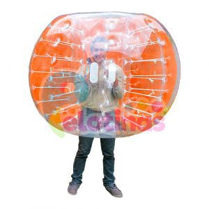 Inflable de Burbuja Football Pelota Loca Pelota Saltarina Bumper Ball Adulto Transparente Bumper Ball Adulto Naranja