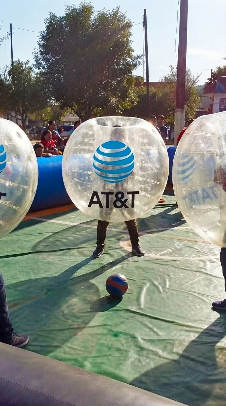 Activación de marca para AT&T con bubble soccer